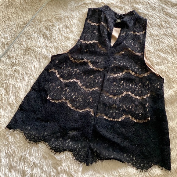 Love Fire Black Lace Top - Picture 2 of 4